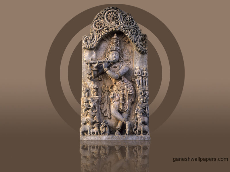 Stone Carving of Krishna