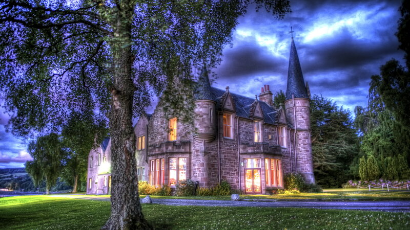 Stone Castle at Dusk