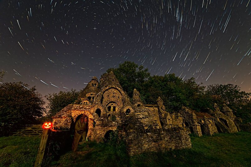 Stone Castle at Night