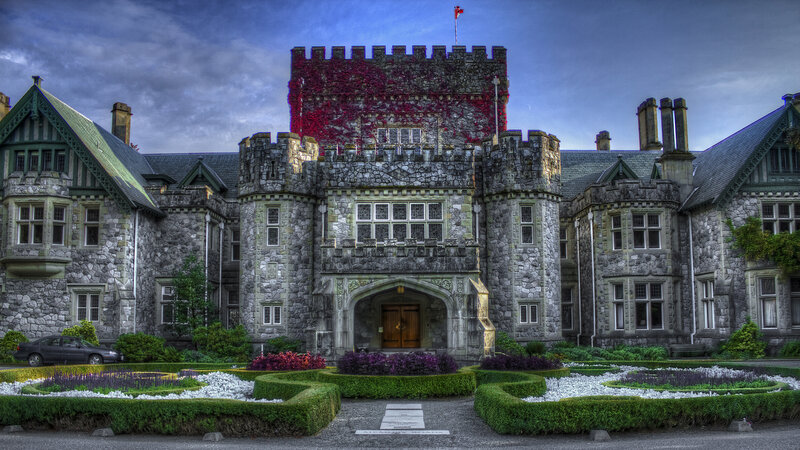 Stone Castle Building — Gray, Dramatic