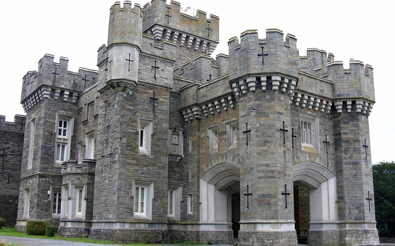 Stone Castle Building — Gray, Formal