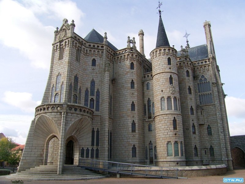 Stone Castle Building — Gray