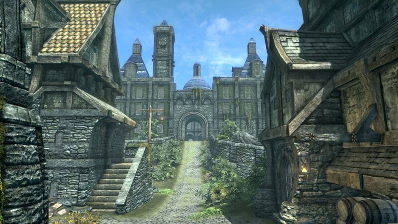 Stone Castle Courtyard — Gray, Serene