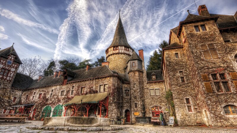 Stone Castle Courtyard
