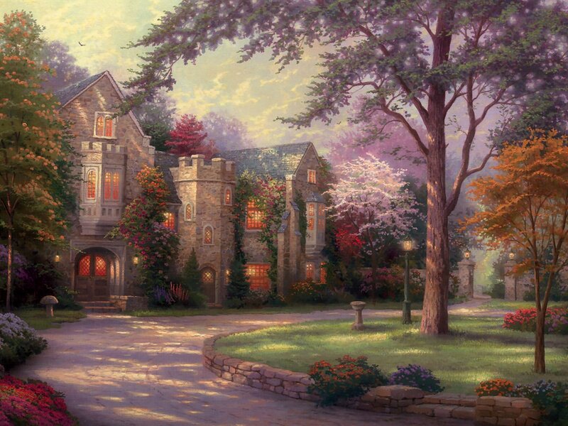 Stone Castle House — Green, Serene