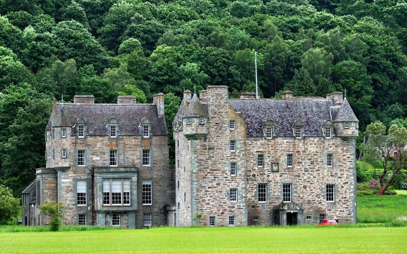 Stone Castle in Field — Green