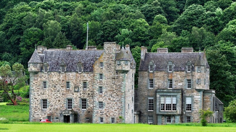 Stone Castle in Field