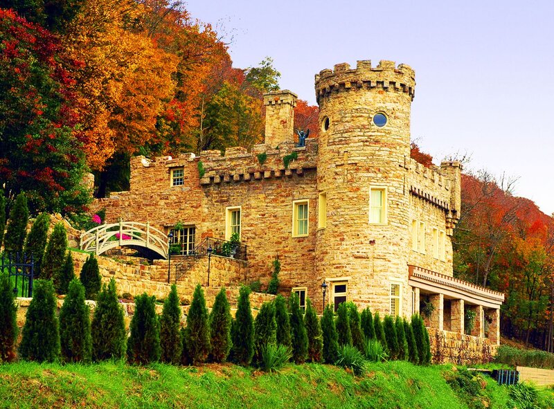 Stone Castle on Hillside