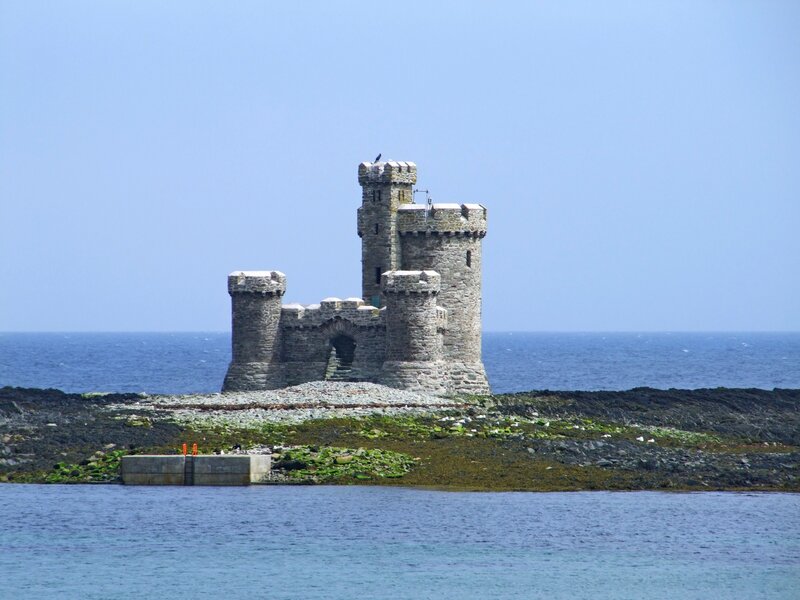 Stone Castle on Island — Blue