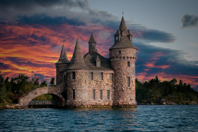 Stone Castle on Island