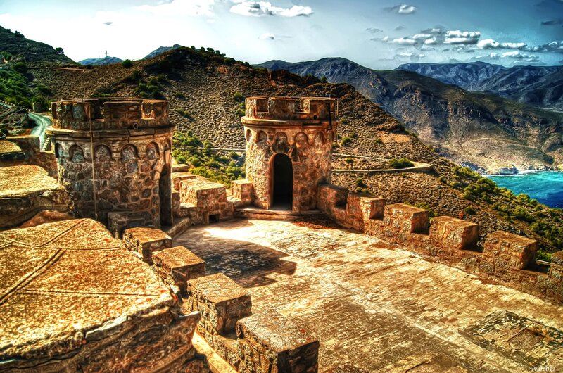 Stone Castle Ruins — Brown, Dramatic