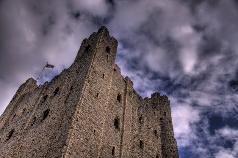 Stone Castle Tower — Gray, Dramatic