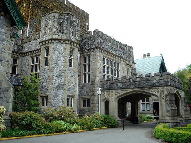 stone castle with arched entrance