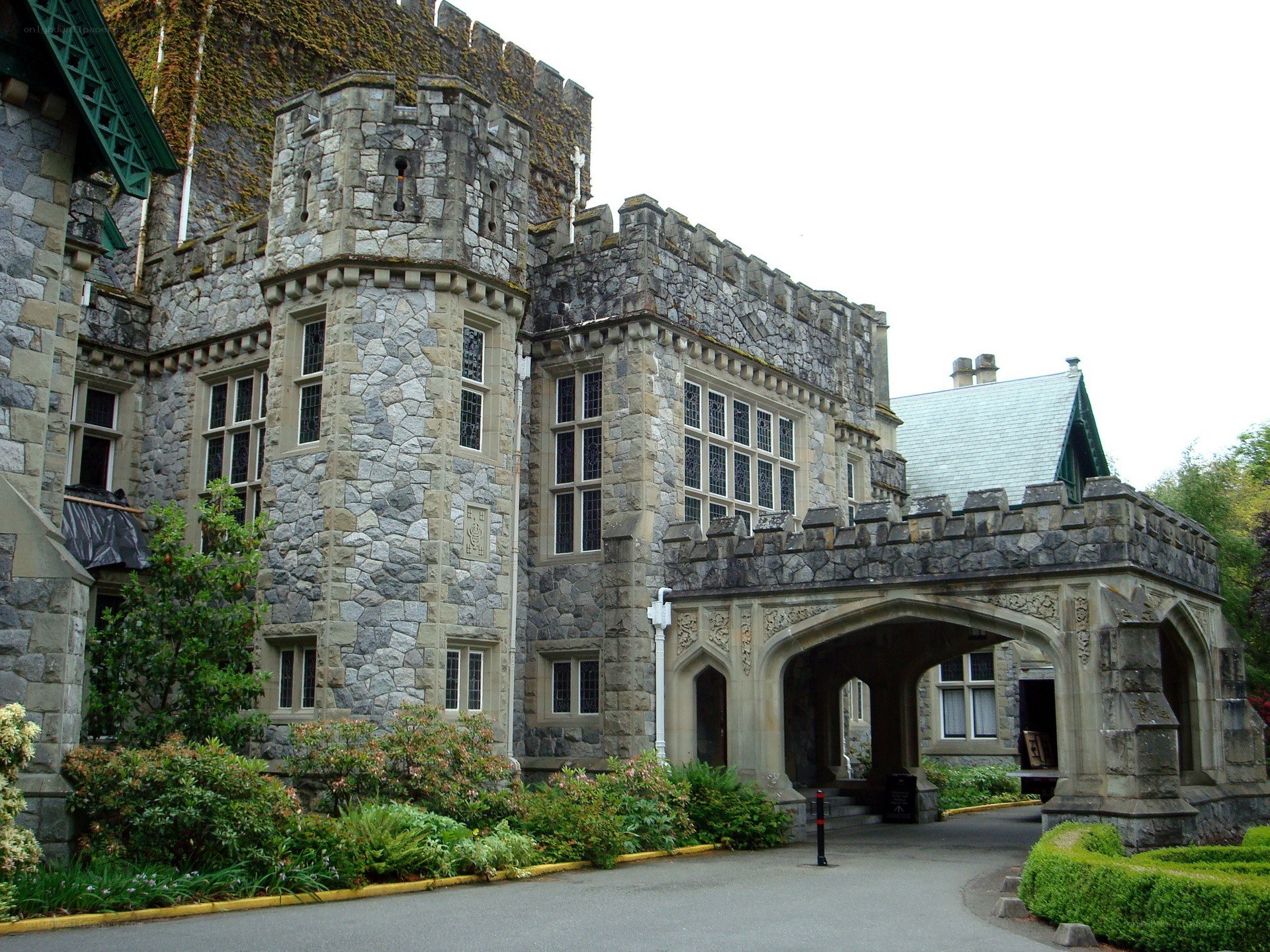 stone castle with arched entrance