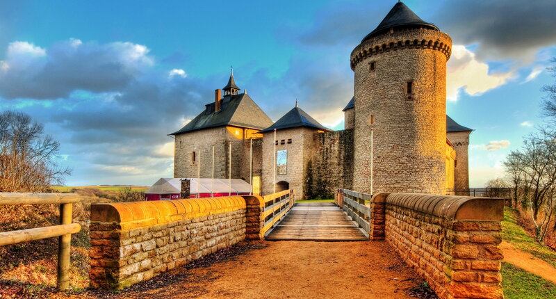 Stone Castle with Bridge