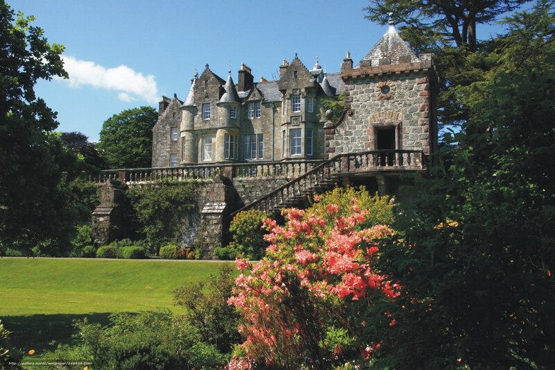 Stone Castle with Garden — Green