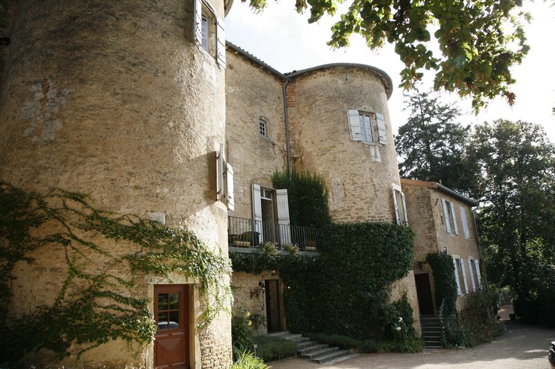 stone castle with ivy
