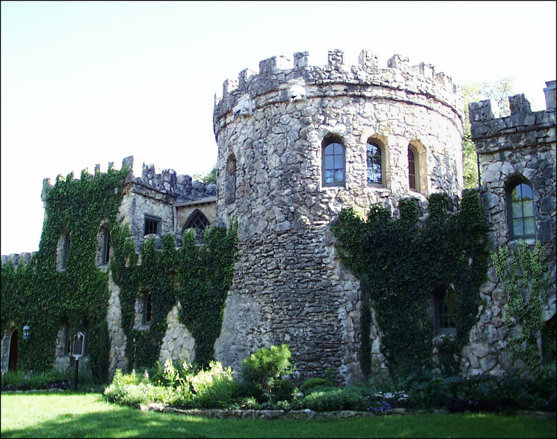 Stone castle with ivy