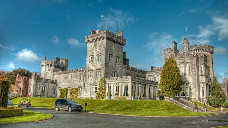 Stone Castle with Lawn — Blue