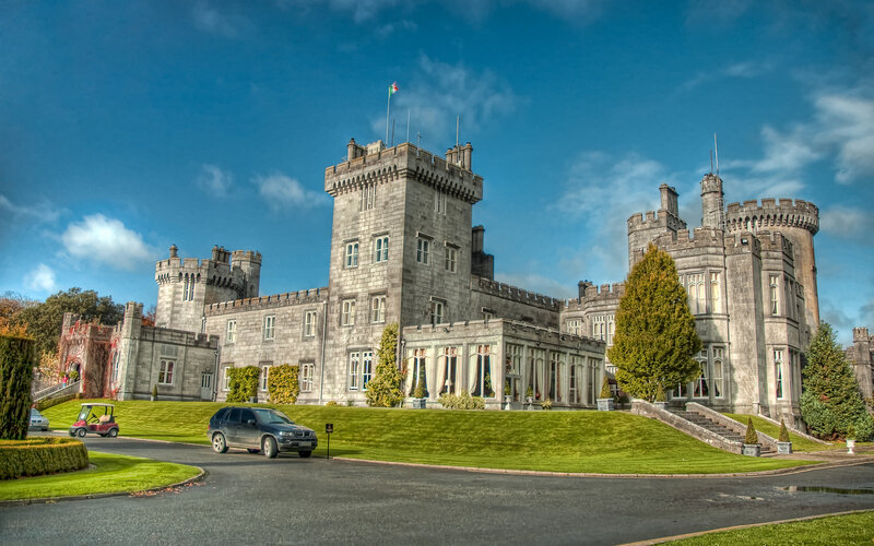 Stone Castle with Lawn — Green