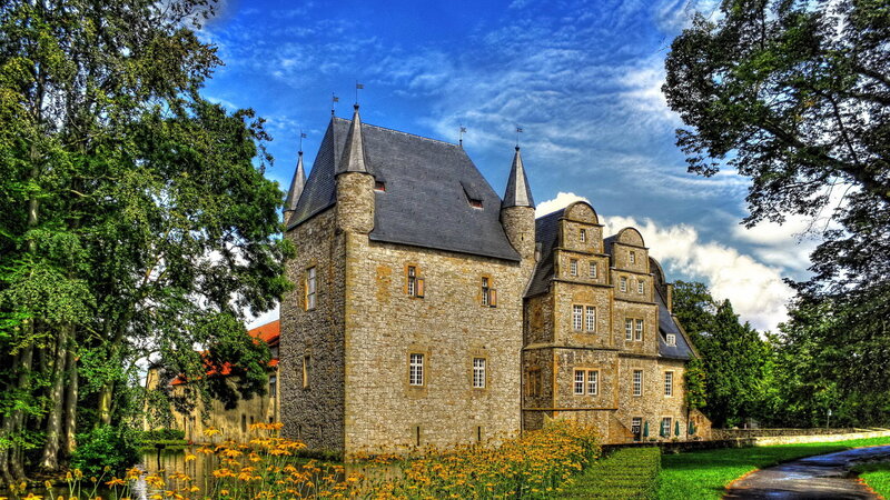 Stone Castle with Moat