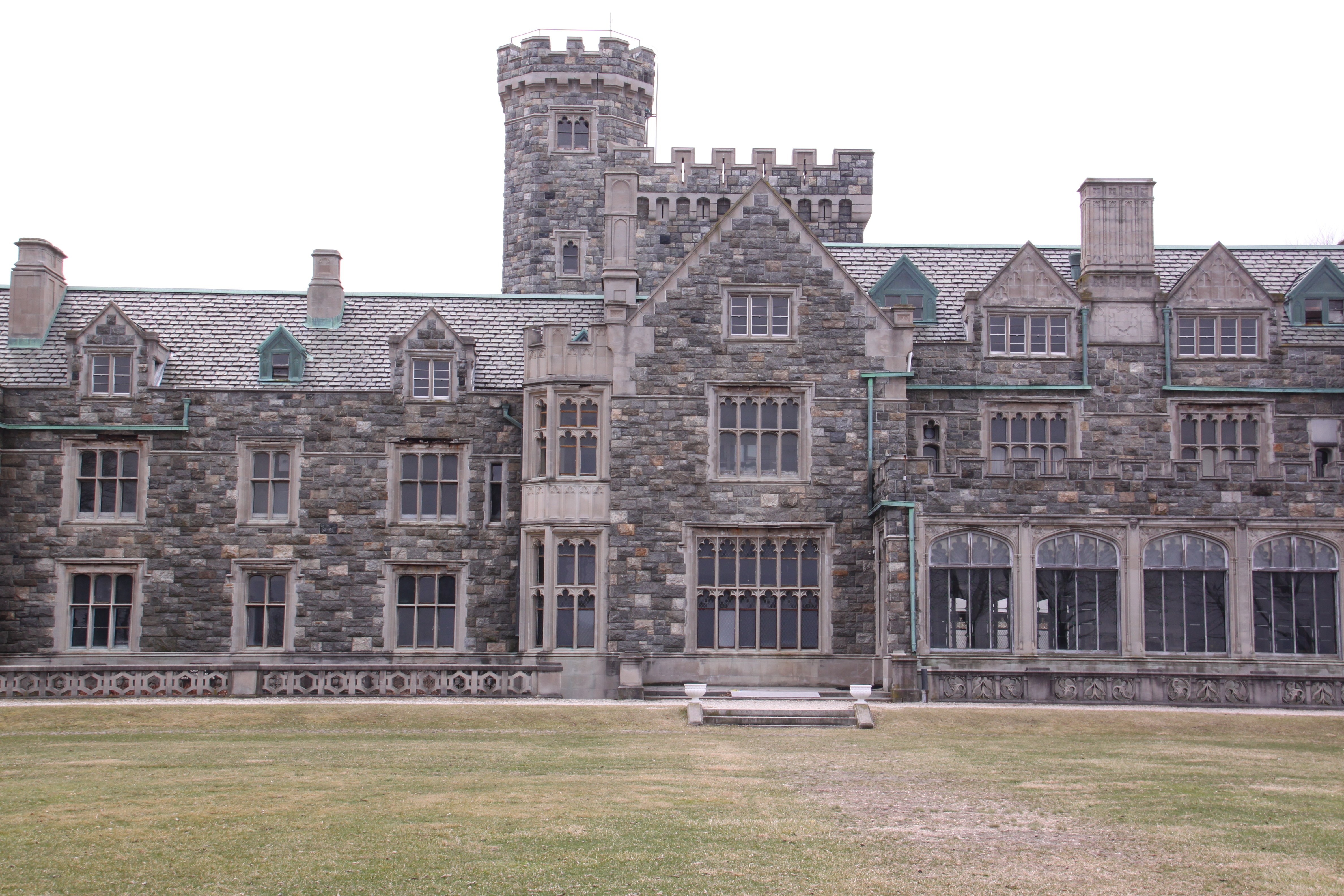 stone castle with tower