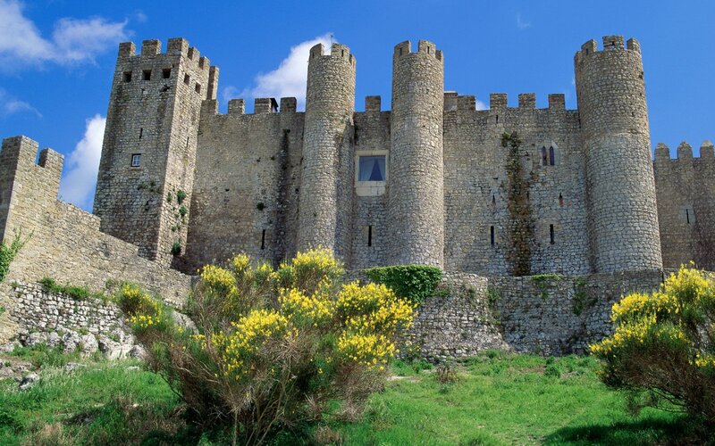 Stone Castle with Towers — Blue
