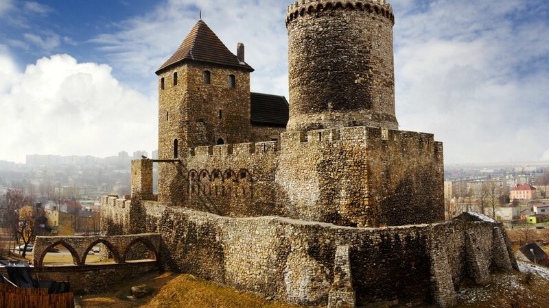 Stone Castle with Towers — Brown
