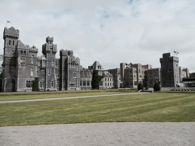 Stone Castle with Towers — Green, Serene