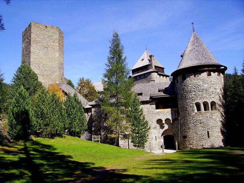 Stone Castle with Towers — Green
