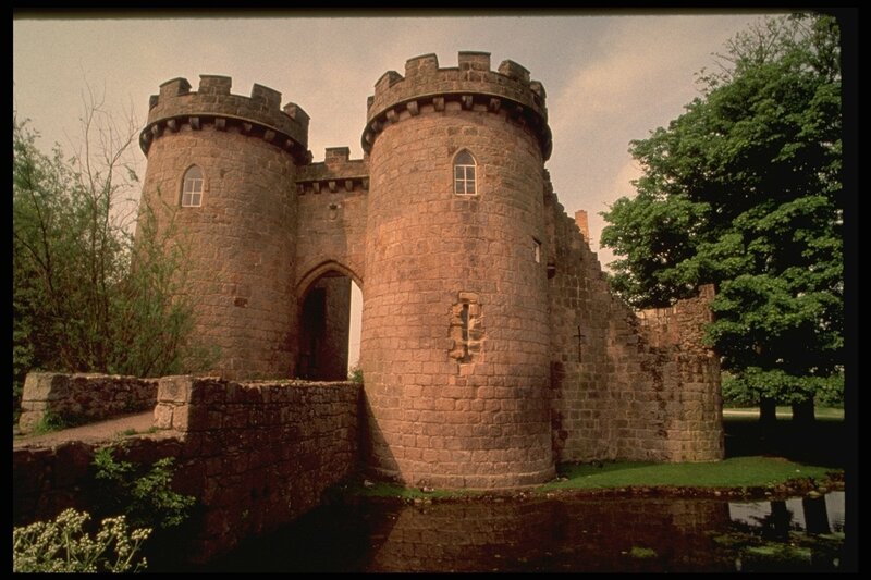 Stone castle with towers