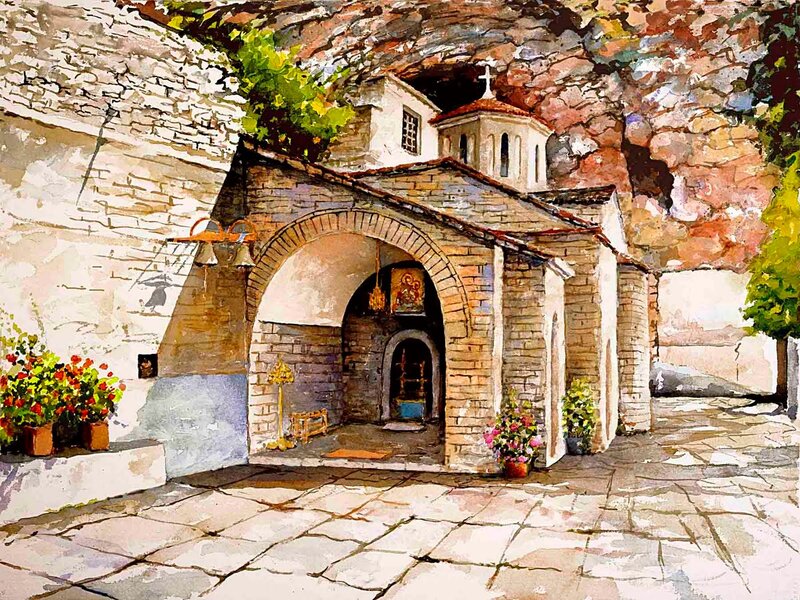 Stone Chapel in Cave