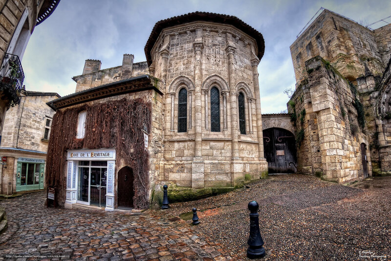 Stone Chapel in Courtyard — Brown