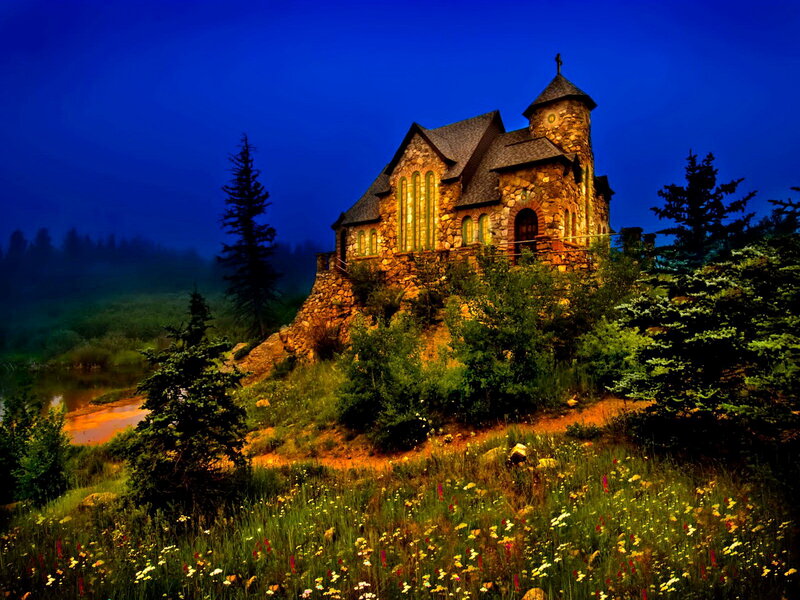 Stone Chapel on Hill
