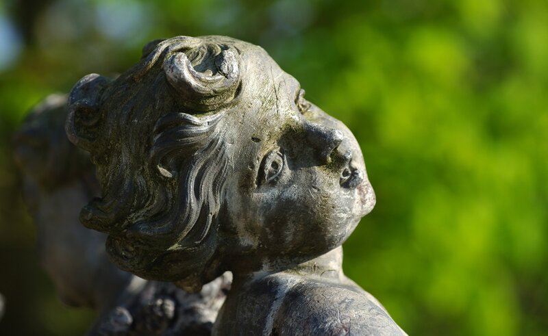 stone cherub statue