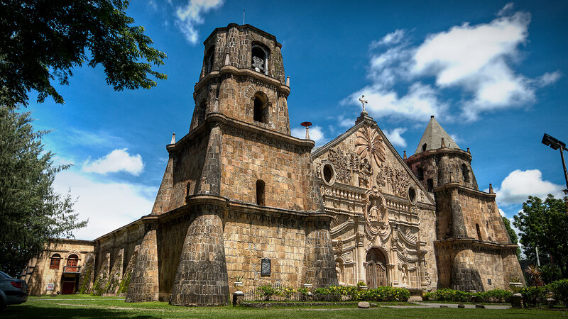 Stone Church Building — Blue