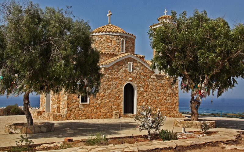 Stone church by the sea
