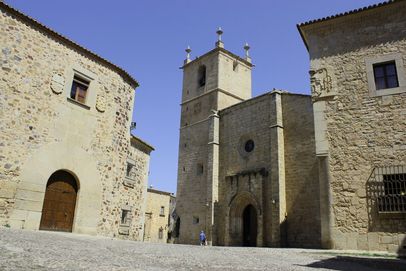 Stone church in a Spanish village