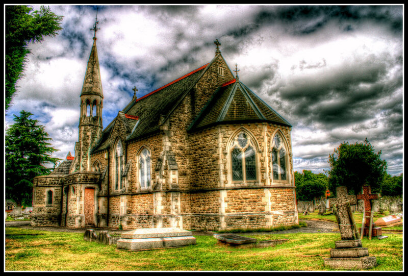 Stone Church in Cemetery