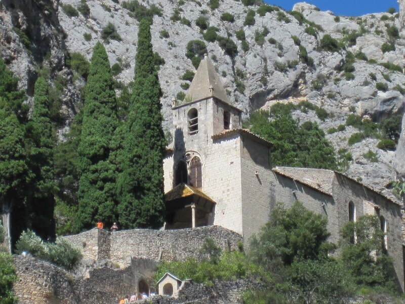 Stone Church in Mountains — Gray
