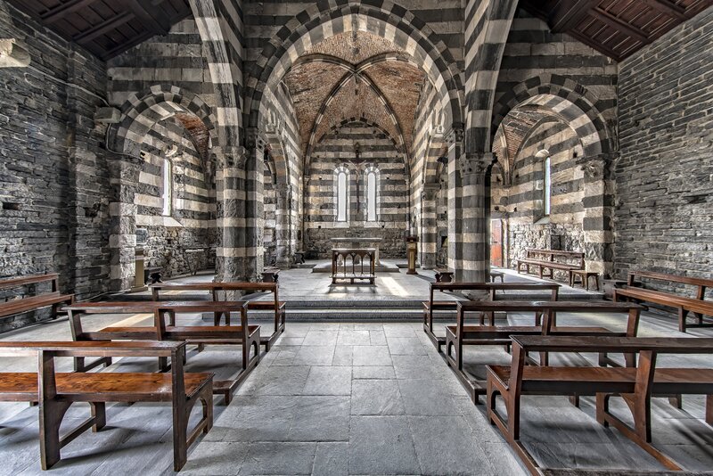 Stone Church Interior — Gray