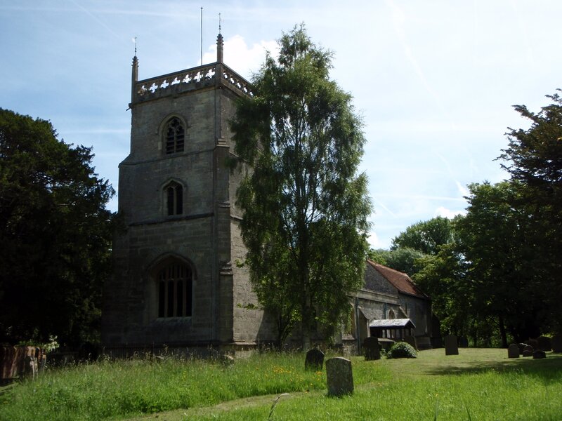 Stone Church Tower — Green, Serene, Afternoon