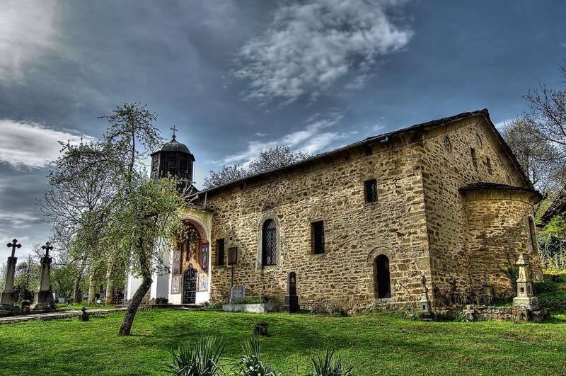 Stone Church with Cemetery