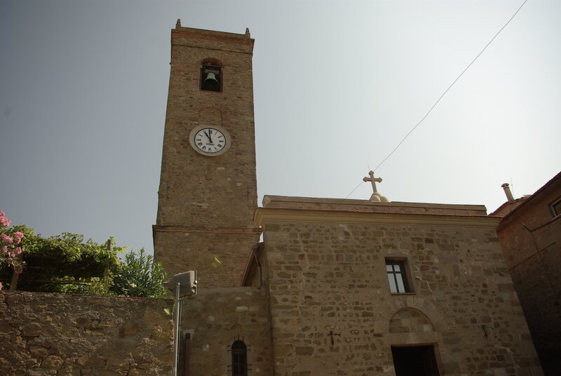 Stone Church with Clock Tower