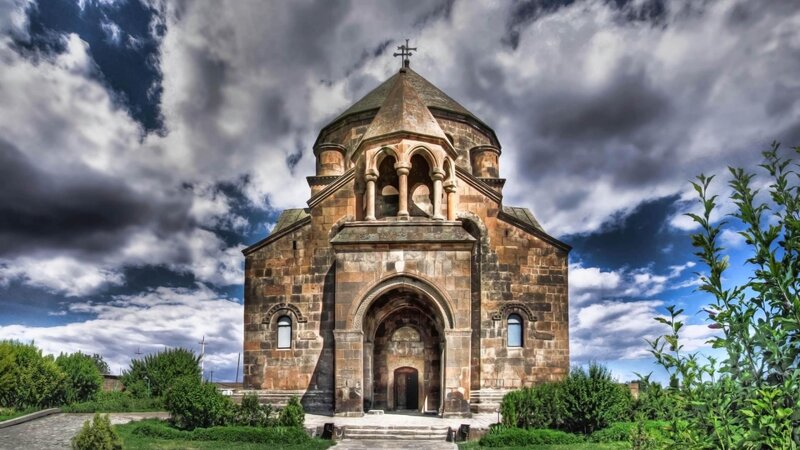 Stone Church with Dome — Brown
