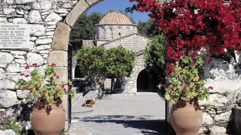 Stone Church with Dome — Red