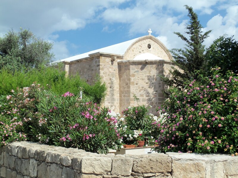 Stone Church with Flowers