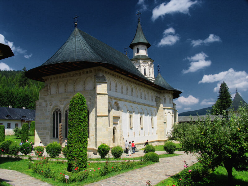 Stone Church with Green Roof