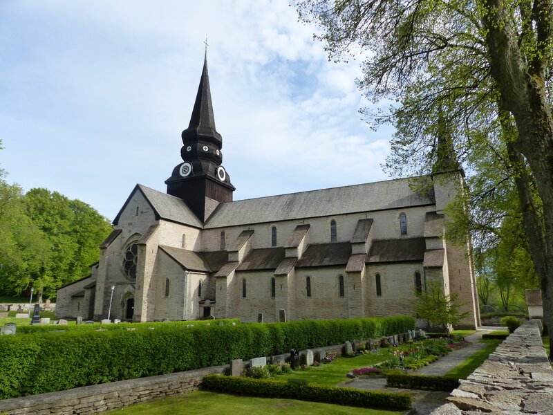 Stone Church with Steeple — Green