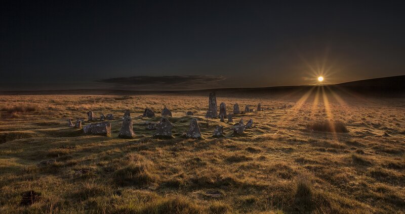Stone Circle at Sunset — Brown